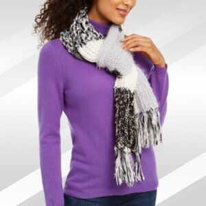 2/$30 INC International Concepts Women’s Colorblock Muffler Scarf Black NWT O/S